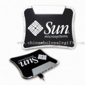 LED Flashlight Mouse Pad with Four-port USB Hubs, Logo Printing Services are Available images