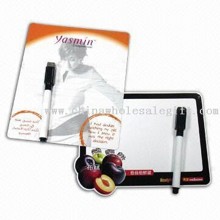 Magnetic Writing Board with Magnetic Board Markers; Board Can be Wiped Clean for Reuse images