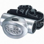 Bright LED Head Light with 2 Red LEDs for Emergency Communication and 3 x AAA Battery images