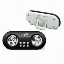 Digital Alarm Desk Clock with Calendar and Transparent LCD Display images