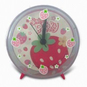 Promotional Desk Alarm Clock, Made of Plastic, Customized Dial is Welcome images