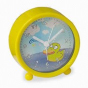 Promotional Desk Clock, Made of Plastic with Alarm Function images