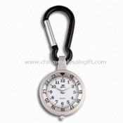 Three-hand Quartz Analog Pocket Watch with Alloy Case and Buckle images