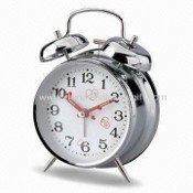 Metal Twin Bell Alarm Clock, Measuring 16 x 6 x 11.6cm images