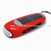 Solar Flashlight Radio with 3 Pieces Ultra-bright LED and Charging Indicator images
