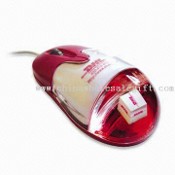 USB Liquid Optical Mouse, Can Show Different 3-D Logo Floater in Aqua, Suitable for Promotion images