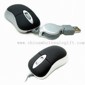 Mini 3-D Optical Mouse with Retractable Cable, Compatible with 1.1/2.0 USB-port small picture