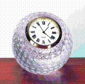 Miniature Crystal Golf Ball Clock images