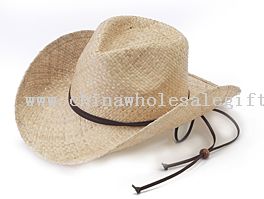 Teardrop Raffia Straw Cowboy hat China