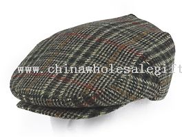 five point Ivy Wool plaid cap