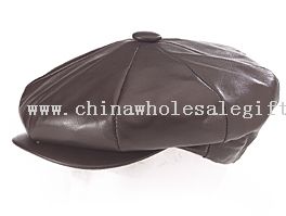 lambskin leather cap