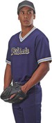 Adult and Youth V-Neck Custom Baseball Shirt images