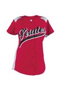 Ladies Full Button Jersey with Inserts images