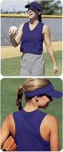 Ladies and Girls Racerback V-Neck Jersey images