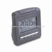 Radio-controlled LCD Travel Alarm Clock with 12/24 Hour Formats images