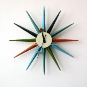 Modern Sunburst Clock images