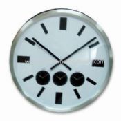 Aluminum Wall Clock with Three Time Zones images