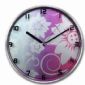 Aluminium Wall Clock with UV Printing Bright Design on Glass Lens small picture