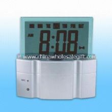 LCD Alarm Clock with 8-Language Time Display and Record Function images