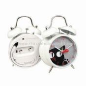 Twin Bell Alarm Clocks Silkscreen Design on the Glass Lens and Back Case images