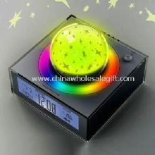 Desktop Clock with Rotating Projection Stars Globe and Alarm Clock images