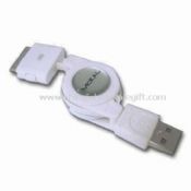 USB Retractable Charging and Data Transfer Cable for iPOD or iPhone images