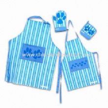 Embroidered Kitchen Set Made of Cotton Includes Apron, Bread Box and Pot Holder images