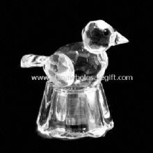 Crystal Bird with Crystal Base and LED Light Inside images