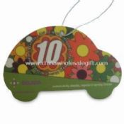 Car-shaped Paper Air Freshener with Colorful Print images