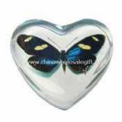Clear Glass Paperweight in Heart Shape images