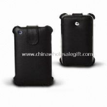 Leather Case for iPhone with Plastic Shell Inside for Precise Shape Fitting images