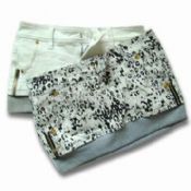 Women Mini Skirt with Sable Grain Printed images