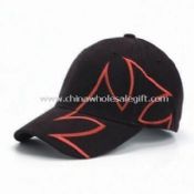 Black Printed Baseball Cap with Brass Buckle Back Closure images