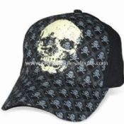 Heavy Brushed Cotton Twill Baseball Cap with Skeleton Printing images