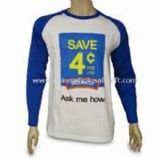 Promotional Mens Long Sleeve T-shirt Made of 100% Cotton and Jersey Material images