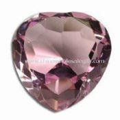 Optical Crystal Pink Heart-shaped Diamond Paperweight for Valentine and Xmas Gifts images