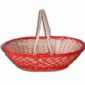 Willow Shopping Basket with Removable Handles and Lacquer small picture