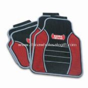 4pcs/Set Red Rubber Floor Mats Fits Most Cars images