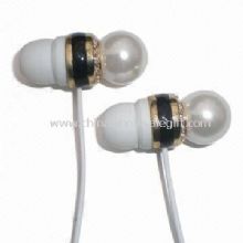 Wired Earphones with Pearl, for MP3, MP4, iPad, iPhone images