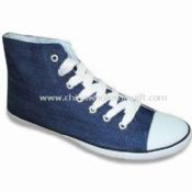 Lapisan tekstil dan karet Vulcanized sepatu kanvas Outsole cocok untuk wanita images