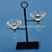 Crystal/Metal Candle Holder with Two Tealight images