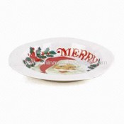 Tin Ashtray with Christmas artwork, made of metal tinplate images