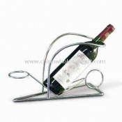 Metal Household Wine Shelf, Customized Designs and Sizes are Welcome images