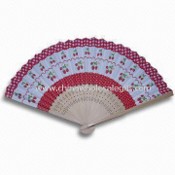 Paper Hand Fan with Bamboo Ribs and Full-color Printing images