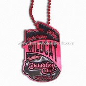 Fancy Dog Tag with Enamel Color on Recessed Logo, Made of Aluminum Material images