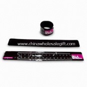 Promotional Reflective Slap Ruler Bracelet with Silkscreen Printing Logo images
