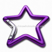 Star-shaped Carabiner Keychain, Comes in Various Attachments and Colors images