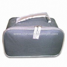 Cosmetic Bag with Double Zipper, Made of 600D Polyester PVC Material images