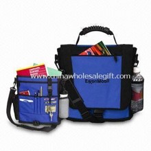 Conference/Messenger Bag with Side Mesh and Side Flap Pocket, Made of 600D Polyester images
