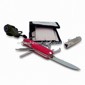 Essential Survival Kit with Classic Wine Red Color Army Knife and Small LED Flashlight small picture